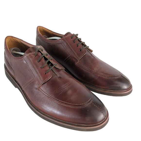 Clarks Collection Malwood Low Oxford Men\'s 13M Brown Leather Extreme Comfort